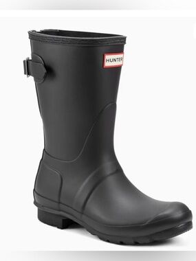 Hunter Original Short Rain Boots Black Women’s Size 7